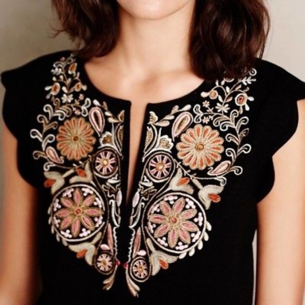 Anthropologie Akemi Kin Binah Scallop Shell Blouse